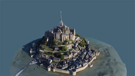 Mont Saint Michel En 3d 3d Model By Dronederegard 70dd543 Sketchfab