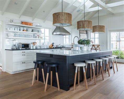 The vaulted ceiling of this country french kitchen allows space to showcase the room's charming accents. Cathedral Ceiling Kitchen | Houzz