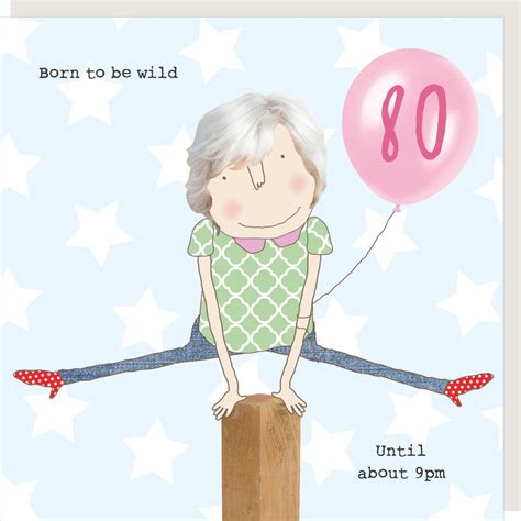 An 80th birthday is a milestone. Rosie Made A Thing Born To Be Wild Female 80th Birthday ...