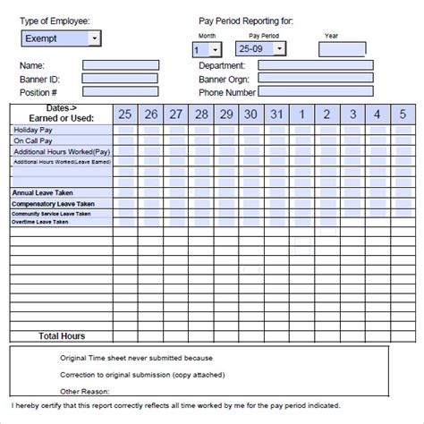 Time Tracking Template 7 Free Samples Examples Format Sample