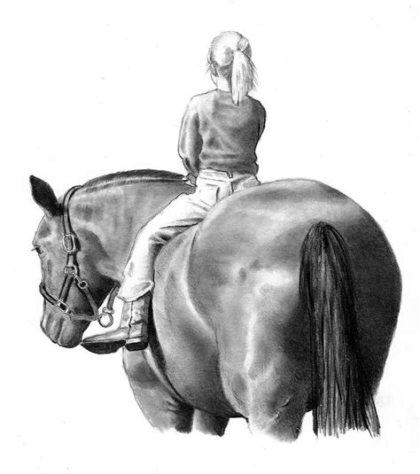 Download horse riding images and photos. Riding Bareback No. 2 Drawing by Joyce Geleynse