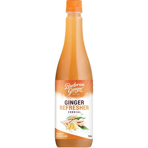 Ginger Refresher Cordial 750ml Buderim Ginger