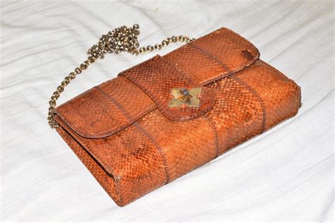 Genuine Snakeskin Handbag With The Label Made By Fiorenza