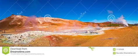 Martial Landscapes Geothermal Active Zones Called Hverir On Iceland Stock Photo Image Of