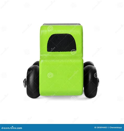 One Green Truck Isolated On White Children S Toy Stock Image Image