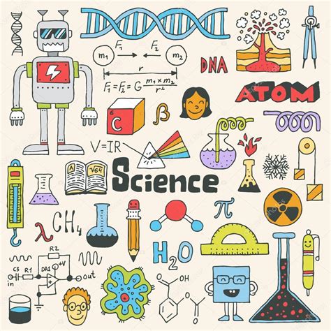 School Science Doodle Set — Stock Vector © Sashatigar 51488771