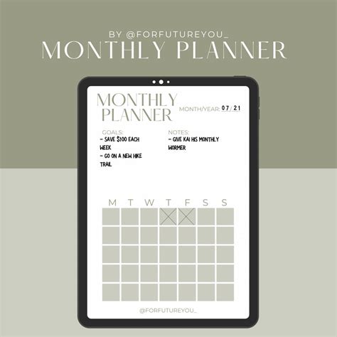 Digital Monthly Planner Printable Downloadable And Editable Etsy