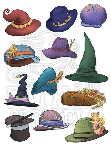 Hats Clipart Magic Hat Fantasy Hats Png Wizard Hat Clipart Witch