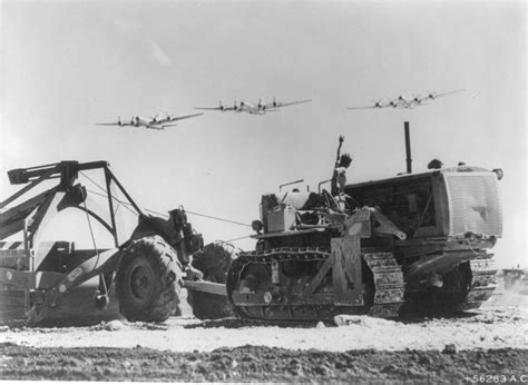 [photo] us navy construction battalion seabee man waving to a formation of three b 29
