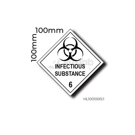 Infectious Substance Hazardous Labels Austab Labels