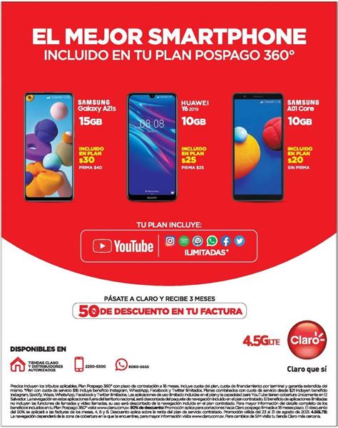 Oferta De Smartphone Samsung Y Huawei Pospago En Claro El Salvador 23
