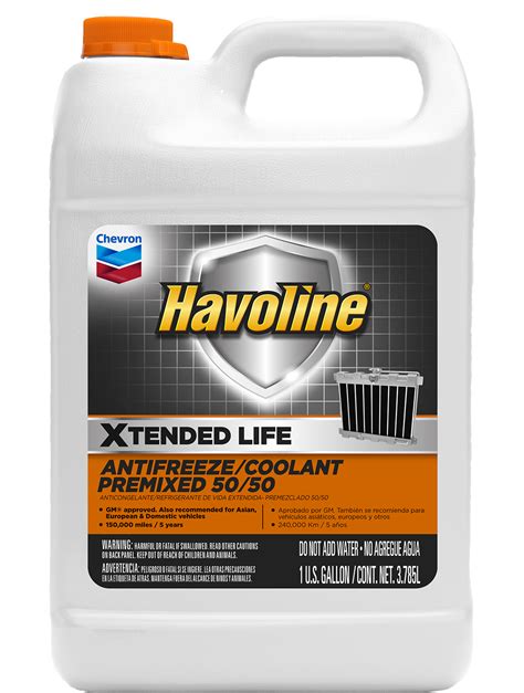 Havoline® Xtended Life Premixed 5050 Antifreezecoolant Orange