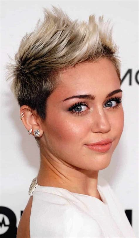 Miley Cyrus Short Funky Hairstyles For Celebrity Women Styles
