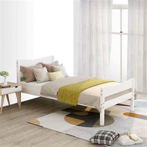Clearance Twin Bed Frame White Twin Platform Bed Frame With Headboard