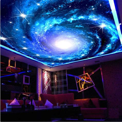 Starry Sky Galaxy Full Wall Ceiling Mural Photo Wallpaper Print Home 3d