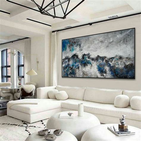 Modern Contemporary Neutral Color Panoramic Framed Wall