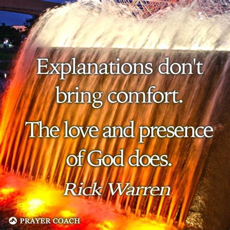 2 love is an elusive concept and means. The love and presence of God comforts... Rick Warren #comfort # God #prayer #rickwarre ...