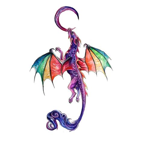 Hxman Colorful Watercolor Phoenix Dragon Temporary Tattoos For Kids