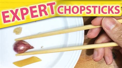 Hold one of the chopsticks with your thumb, index, and middle finger. How to Hold Chopsticks Correctly - How to Use Chopsticks - YouTube