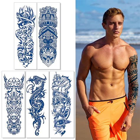 Aresvns Semi Permanent Sleeve Tattoos For Men And Women