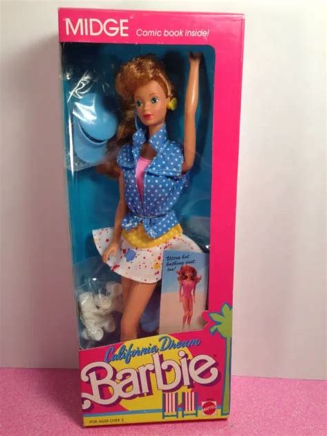 Vintage California Dream Red Hair Midge Barbie Doll With