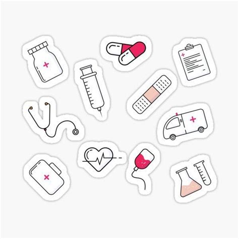 Nurse Clip Art Medical Clip Art Printable Stickers Cute Stickers