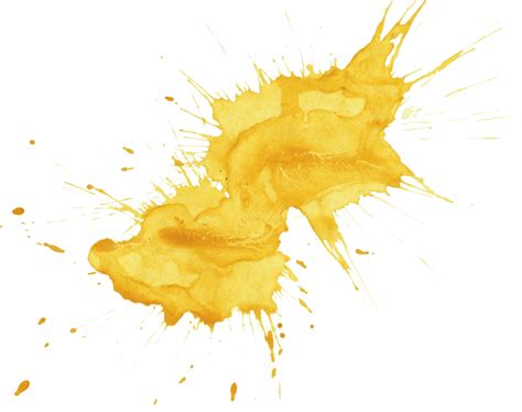 Yellow Watercolor Splash Png