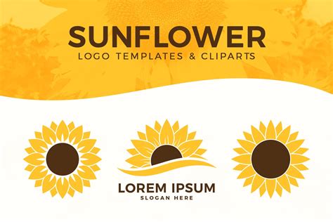 Sunflower Logo Templates And Svg Cliparts Etsy New Zealand
