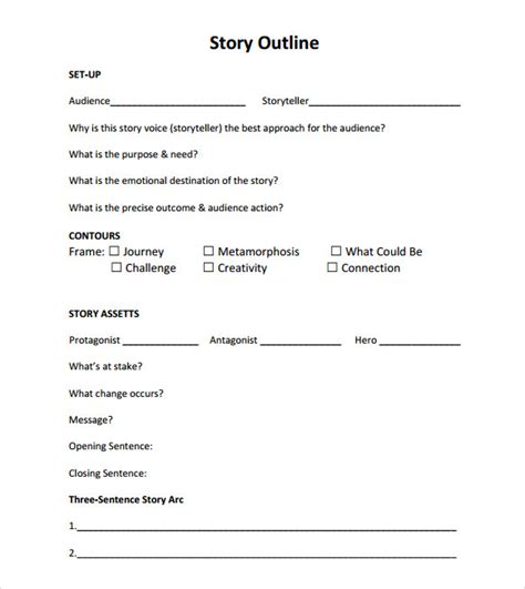 Writing a children's story requires a vivid imagination and the ability to put yourself in the mind of a child. FREE 9+ Story Outline Samples in PDF | MS Word