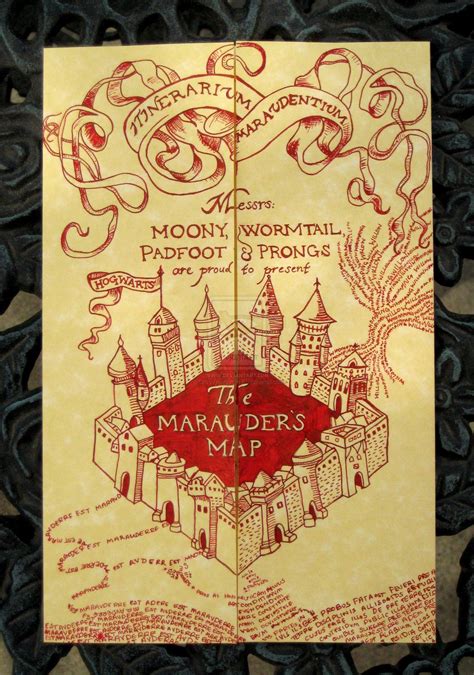 Marauder S Map Harry Potter Printable Etsy