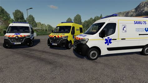 Renault Master 2020 Samu Ambulance FS19 KingMods