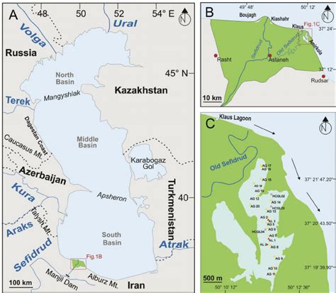 A Location Map Of The Caspian And Major Rivers Fl Owing To The Caspian Download Scientific