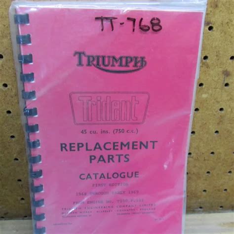Triumph Trident T150 Spares Parts Manual Book 1968 1969 1395 Picclick