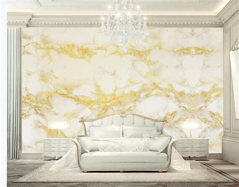 Luxury Marble Textured Wallpaper Wall Mural Golden Marble Etsy