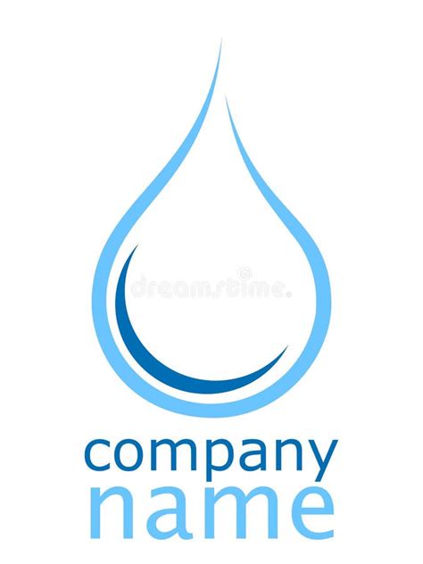 Vector Illustration Of A Blue Water Drop As A Logo Stock Vector