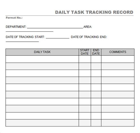 You can add a habit list with habits to track for each habit tracker printable. FREE 6+ Task Tracking Samples in PDF | MS Word | Excel