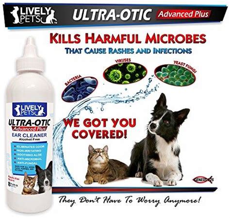 Lively Pets Dog Ear Cleaner And Ear Infection Treatment Stops Ear
