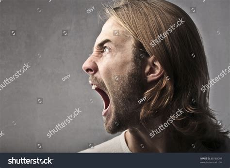 Angry Man Screaming Stock Photo 88188004 Shutterstock