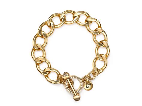 Juicy Couture Charm Link Bracelet In Gold Lyst