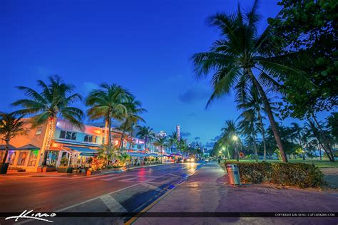 South Beach Miami Nighttime Ocean Drive
