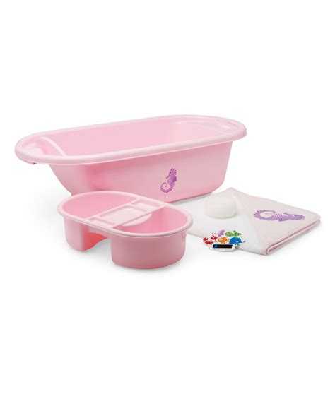 Safely bathe your little one in a baby bath tub or baby bath seat in the comfort of your kitchen sink if a bathtub is not available. Mothercare Bath Set - Pink - bath sets - Mothercare | Bath ...