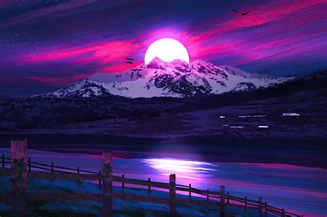 2560x1700 Resolution Mountains Sunrise Nepal Illustration Chromebook
