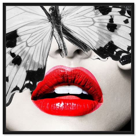 butterfly lips fashion and glam wall art by oliver gal