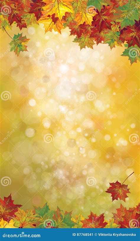 Vector Autumnal Leaves Background Stock Vector Illustration Of
