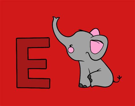 Dibujo De E De Elefante Pintado Por Elefant En El Día 03 06