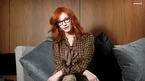 Women Redhead Model Long Hair Women With Glasses Glasses Actress Couch Fashion Hair