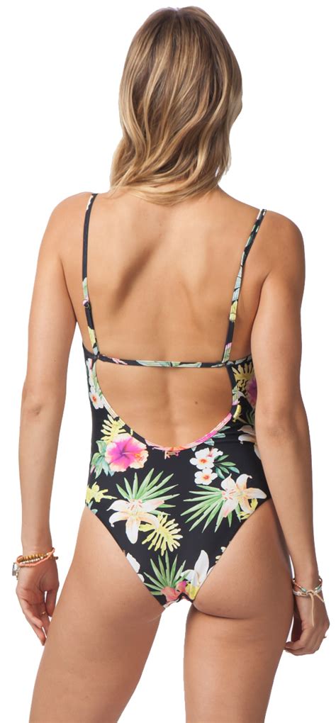 Rip Curl Sweet Aloha Cheeky One Piece Swim Suit Black For Sale At Surfboards Com