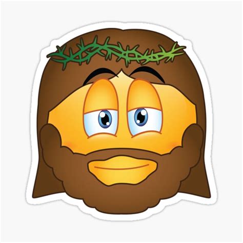 Jesus Christian Emoji Sticker For Sale By Empiresmobile Redbubble