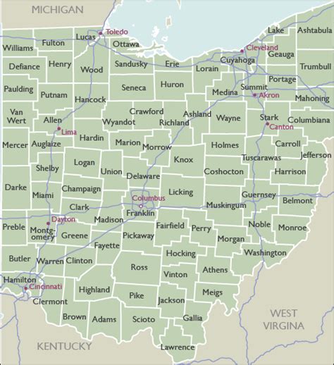Ohio Zip Code Map Carolina Map