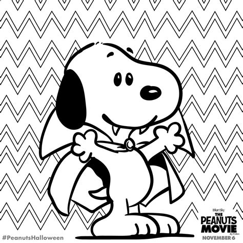 Celebrate Halloween With These Peanutsmovie Halloween Coloring Sheets